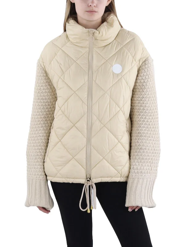 Refined Simplicity Womens Lightweight Nylon Puffer Jacket