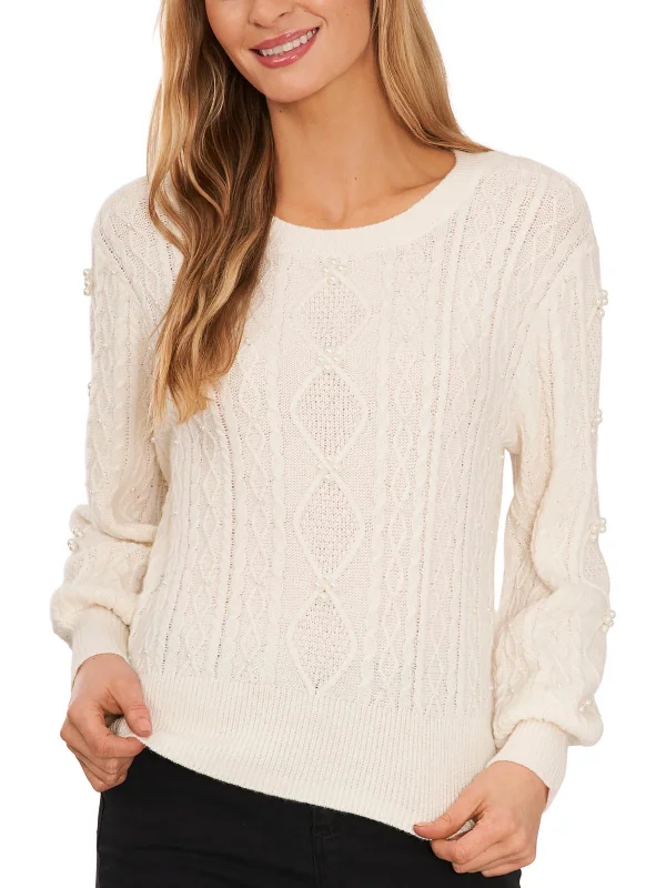 Now On Sale For Chic Urban Styles Womens Pears Crochet Pullover Sweater