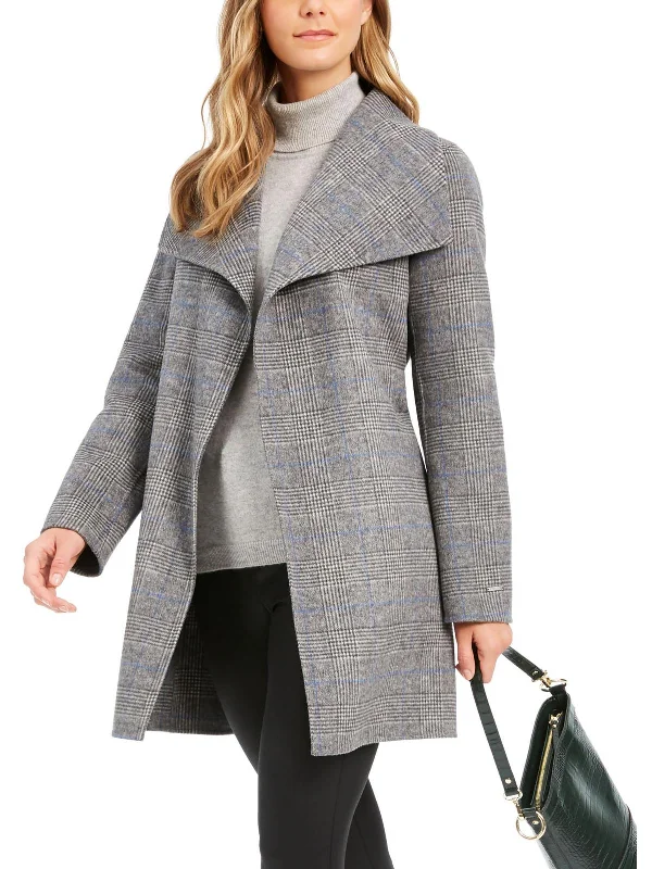 Casual Chic Womens Wool Blend Cold Weather Wrap Coat