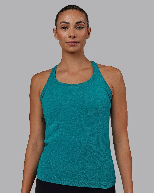 Rocker Chic Fashion AeroFLX+ Seamless Tank - Blue Bird Marl