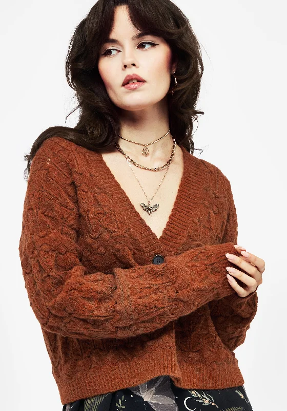 Hot Picks Cadmium Pointelle Knit Cardigan