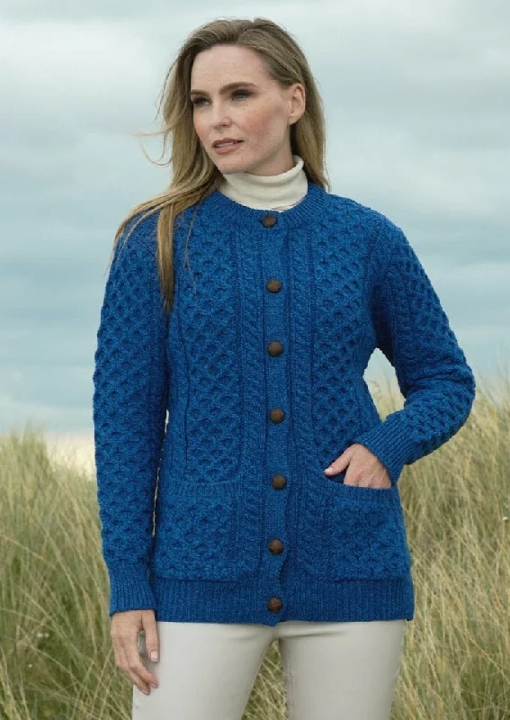 Chic Trends For The Fashion Savvy Aran Crafts Lumber Cardigan | Blue