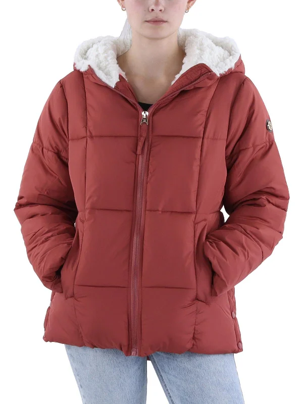 Alluring Design Womens Insulated Faux Fur Liined Puffer Jacket