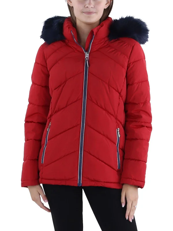 End of Season Sale Womens Insulated Detachable Hood Puffer Jacket