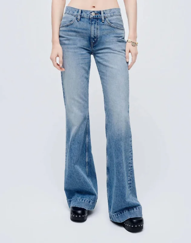 Unbeatable Deals 70S Low Rise Bell Bottom Jean In Lake Blue