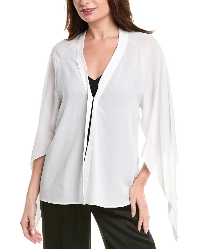 Wardrobe Essentials Michael Kors Collection Silk Flare Wrap Top