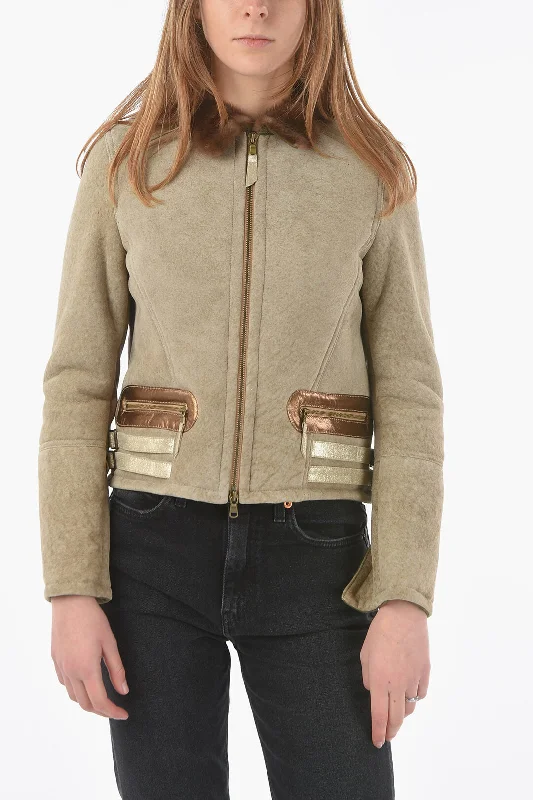 Athleisure Wear Special Offer History Repeats Embroidered Shearling Jacket