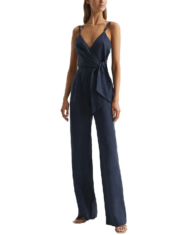 Great Deals On Ethnic Cultural Wear Reiss Emilia Linen Jumpsuit