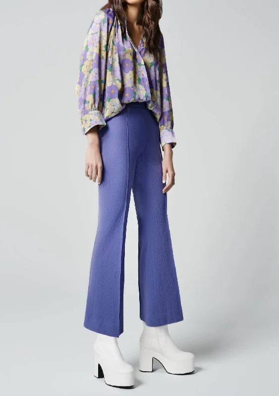 Quality Wear Cropped Pintuck Pant In Deep Mauve