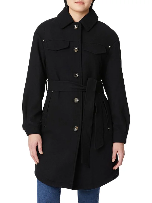 Trend Alert Womens Belted Warm Wool Coat