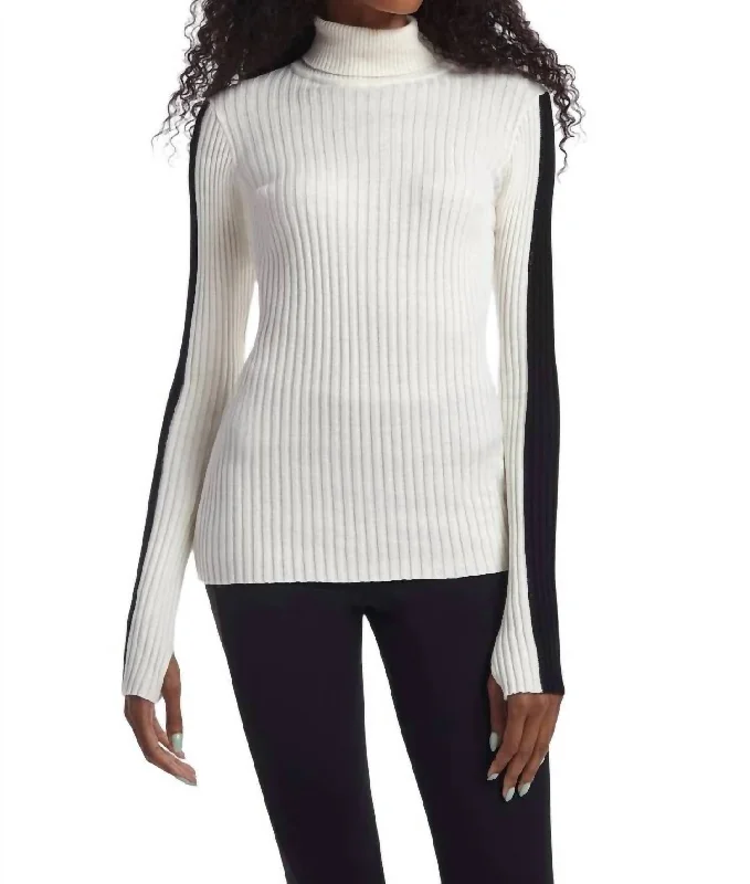 Redefining Women's Fashion Mimosa Sweater In Cream/black