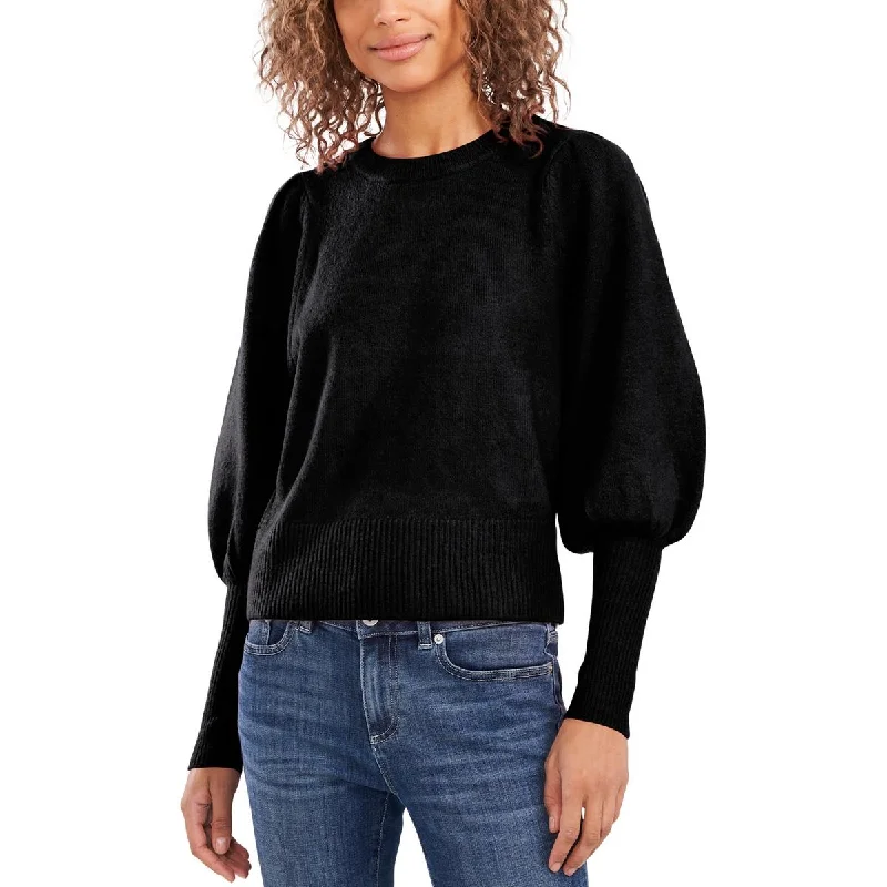 Grab Romantic Date - Night Styles Now Womens Ribbed Puff Sleeve Pullover Sweater