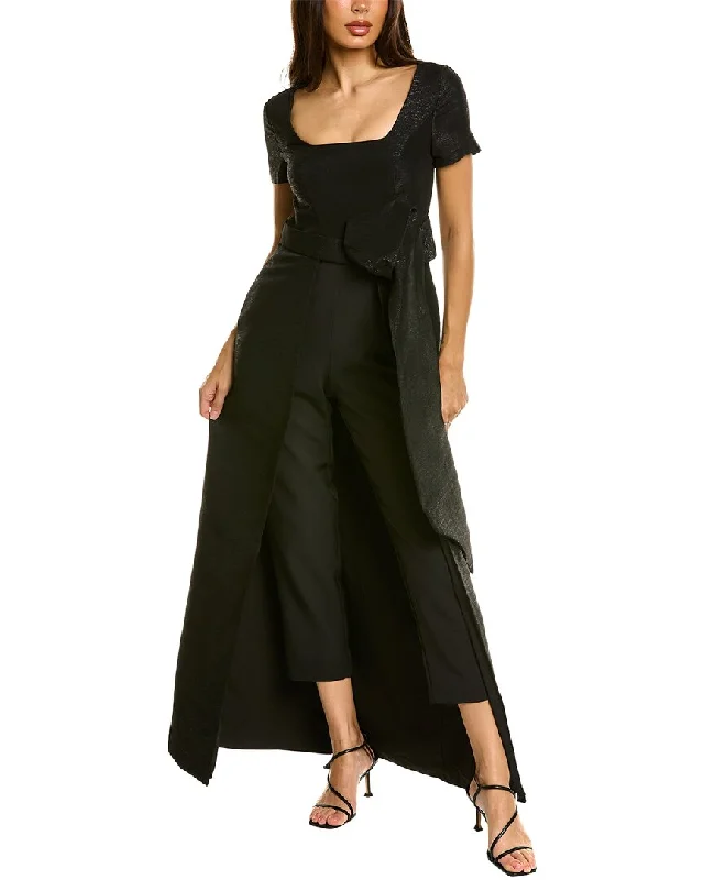 Holiday Glam Kay Unger Olympia Walk-Thru Jumpsuit