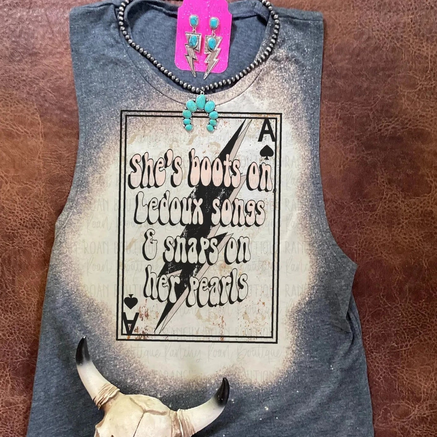 Daily Essentials Women's She's Boots On Ledoux Songs Tank