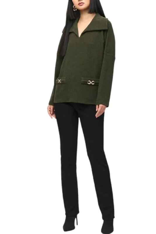 Chic Trends Unveiled Textured Sweater Knit Boxy Top In Iguana