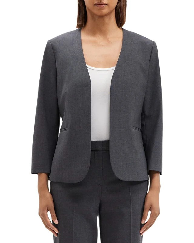 Casual Weekend Relaxed Style Theory Lindrayia Wool-Blend Blazer