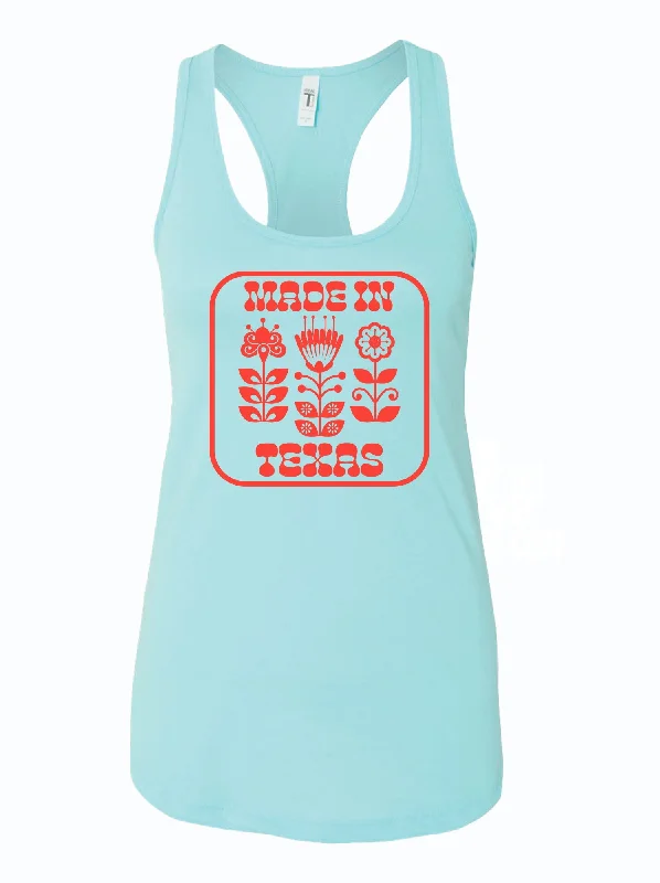 Hot Picks Women's Made in Texas Flower Racer Tank