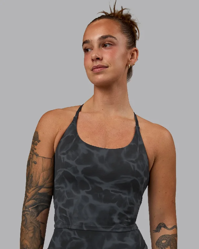 Luxe Women's Fashion Elixir Active Tank - Tranquil-Black