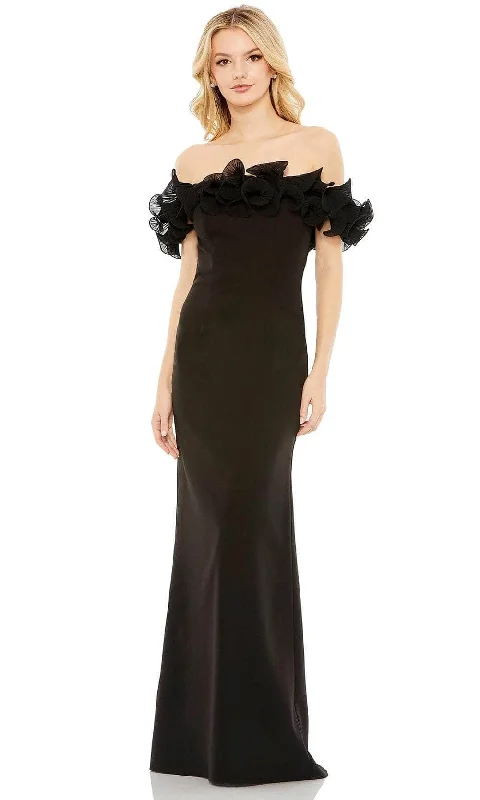 Fashion Forward Outfits Ieena Duggal 49643 - Off Shoulder Ruffle Evening Gown