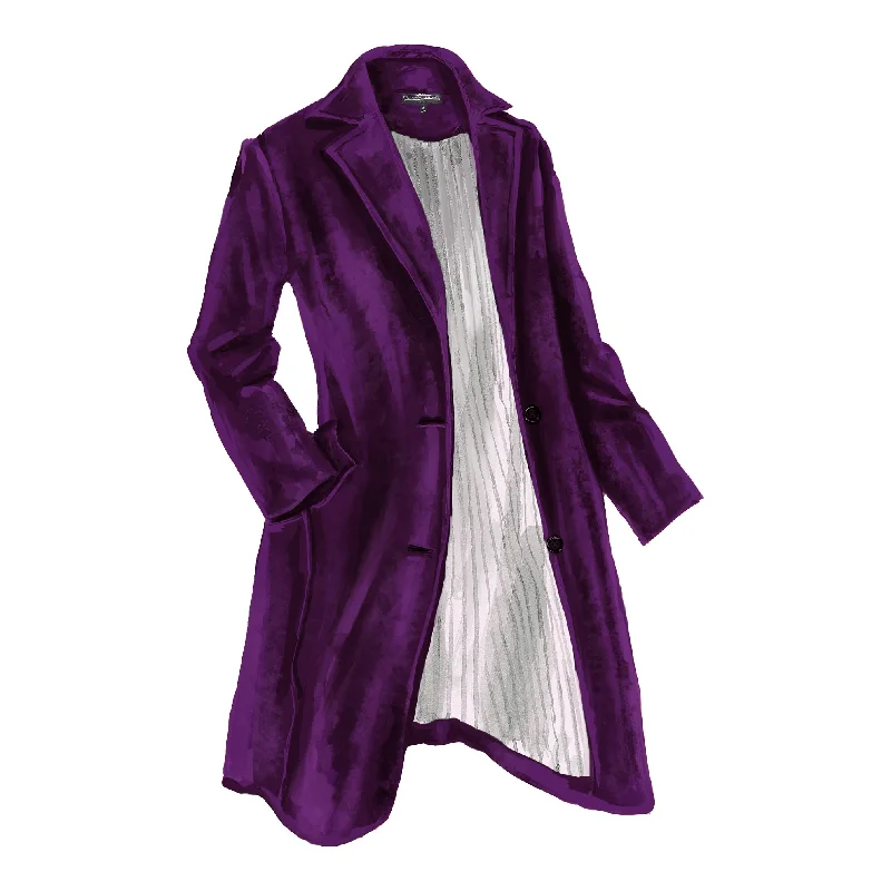 Chic And Trendy Long Velvet Blazer