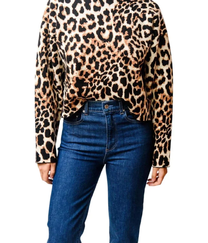 Unleash Your Style Leopard Sweatshirt In Brown/black