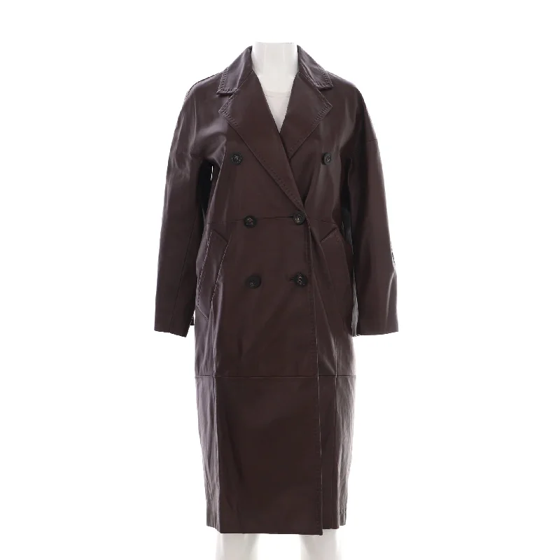 Additional Time-Limited Offers Women's Ussuri Double Breasted Coat Leather