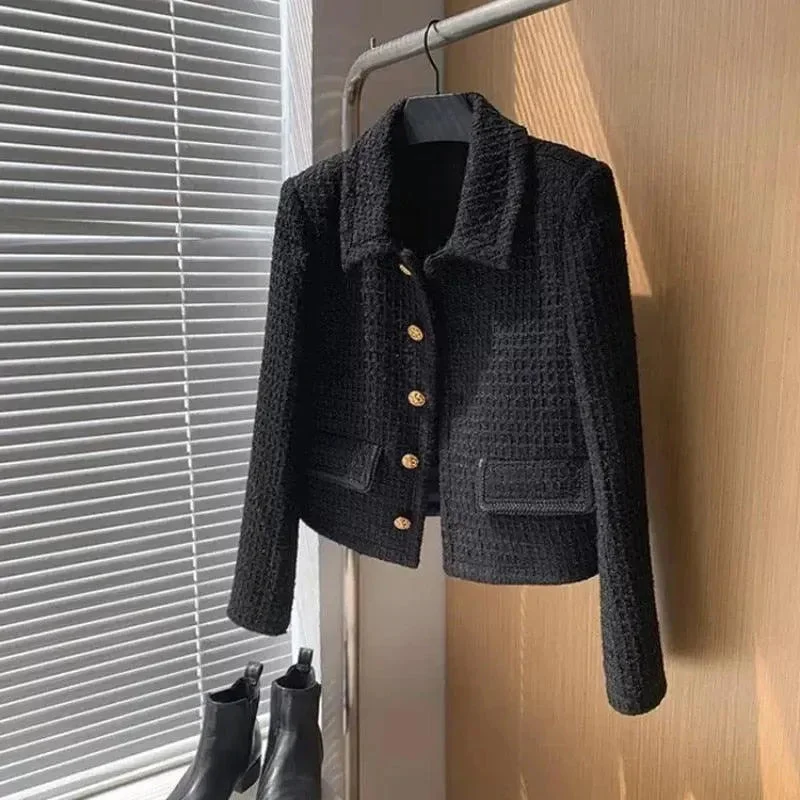 Stylish Statements Chic Vintage Cropped Tweed Jacket Women