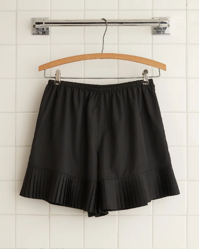 Graceful Drape Brunch Shorts - Black