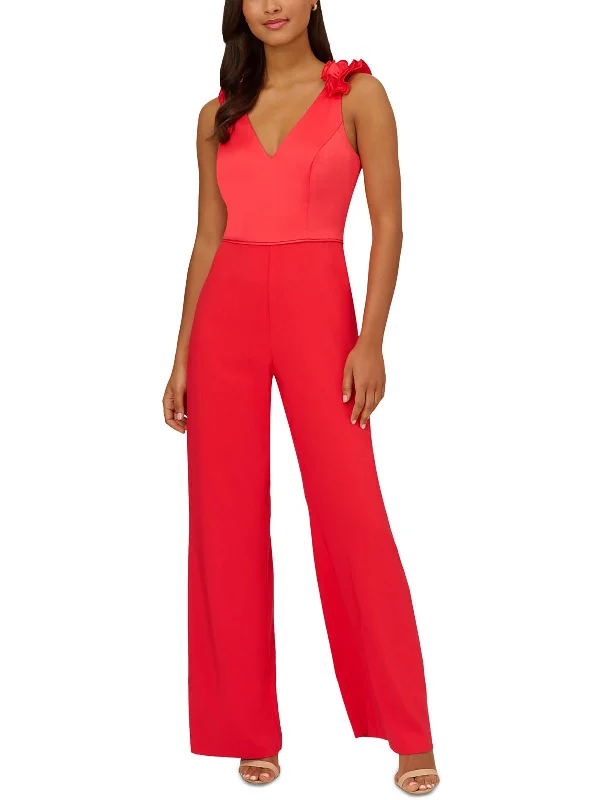 Clearance Event Womens Satin Sleeveless Jumpsuit