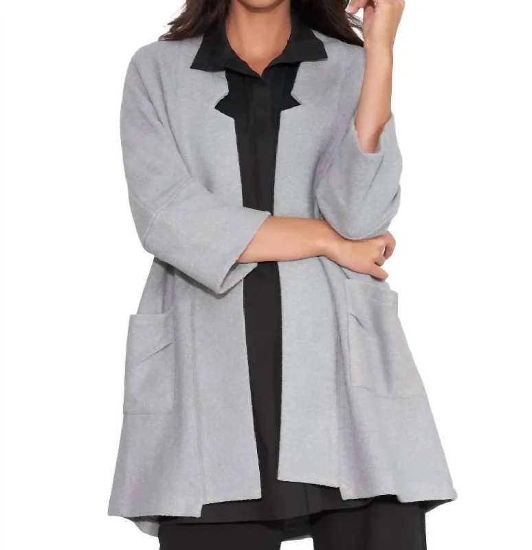 Trend Alert Cozy Up Coat In Medium Gray