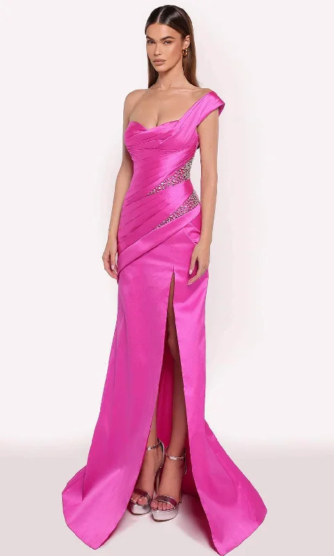 Effortless Comfort Tarik Ediz 98768 - Pleated Taffeta Evening Gown