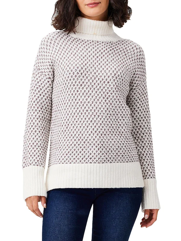 Casual Weekend Relaxed Style Womens Ribbed Cozy Mock Turtleneck Sweater