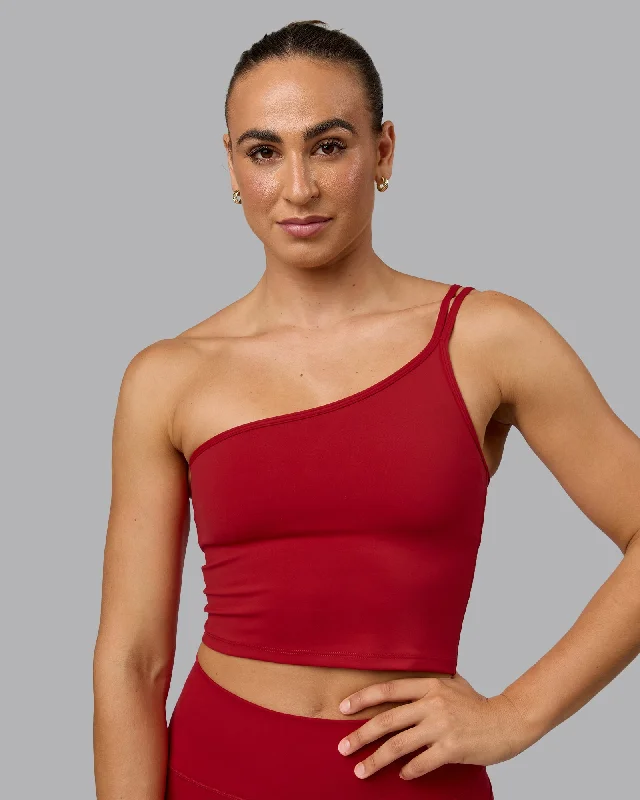 Today Only Vivid Skimmer Shelf Bra Tank - Cherry Red