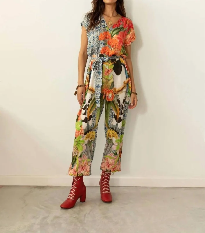 Wardrobe Update Maena Jumpsuit In Selva Birds