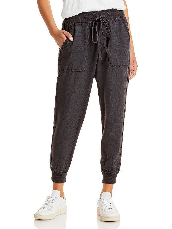 Coastal Beach - Inspired Style Lakeside Womens Linen Drawstring Jogger Pants