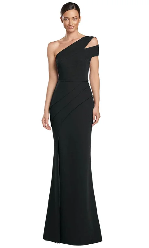 Seasonal Clearance Alexander by Daymor 2058F24 -One-Shoulder Asymmetrical Neck Evening Gown