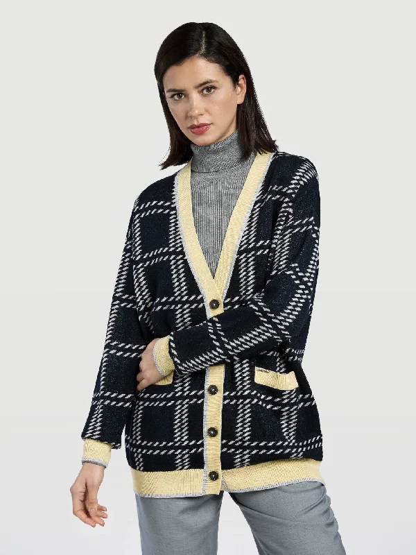 Huge Discounts This Week Jacquard-Knit Cardigan