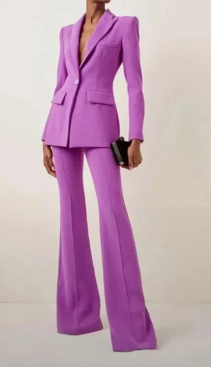 Eclectic Style Wardrobe Women Pantsuits - Flared Pants