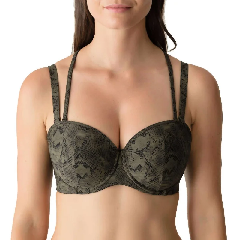 Quality Wear Freedom Strapless Bikini Top In Wild Skin