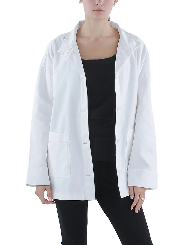 Versatile Outfits Womens Lightweight Stand Collar Shirt Jacket