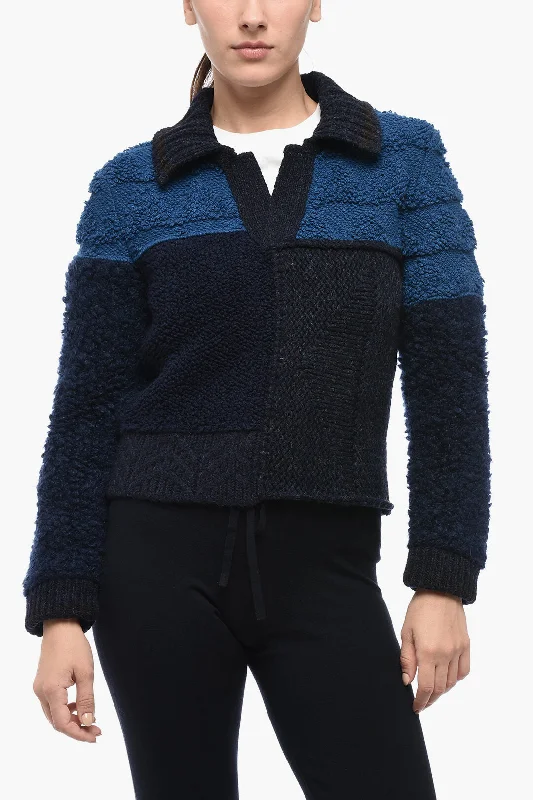 Top Deals Bottega Veneta Polo Neck Wool Crop Pullover