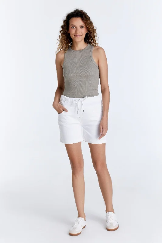 Chic Trends For The Fashion Savvy Alice Mid Waist Jogger Shorts White