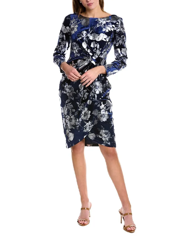 Bold Patterns Adrianna Papell Velvet Sheath Dress