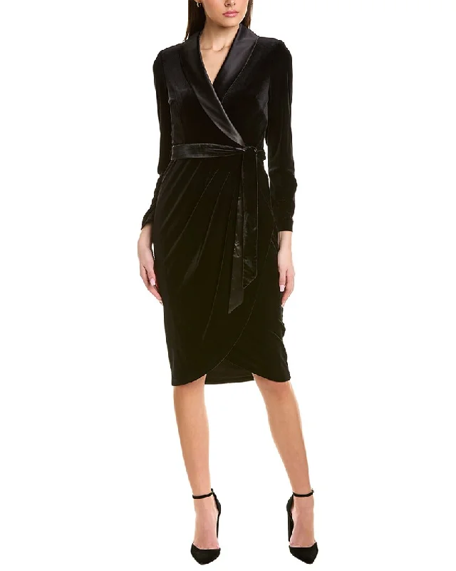 Boho Chic Fashion Adrianna Papell Velvet Wrap Dress