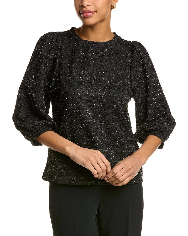 Premium Fashion Anne Klein Shimmer Tweed Top