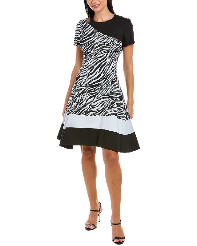 First Order Discount Donna Karan Colorblocked A-Line Dress