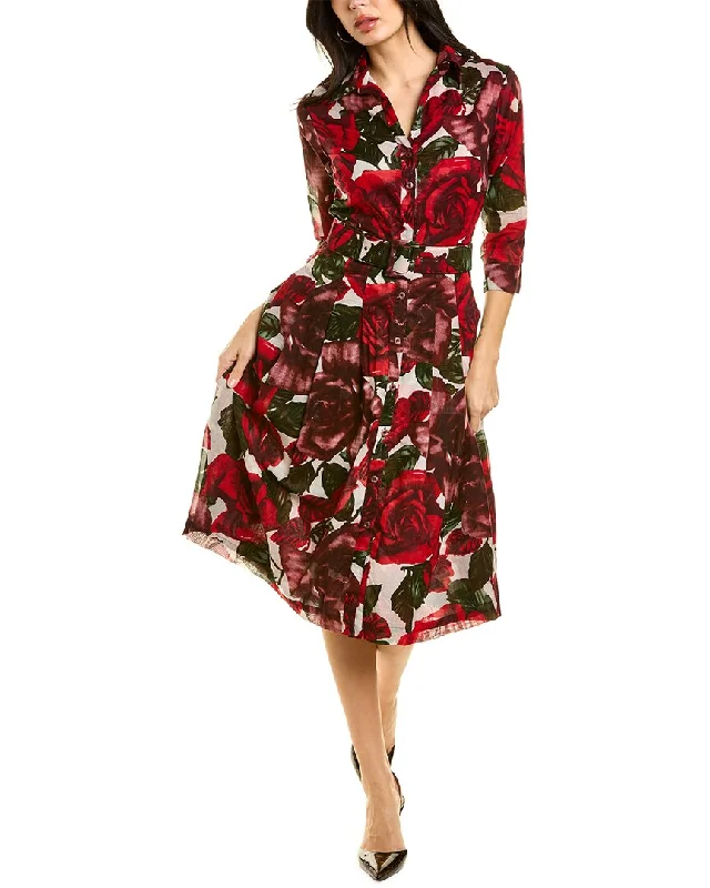 Exclusive Sale Samantha Sung Audrey 3 Silk Shirtdress