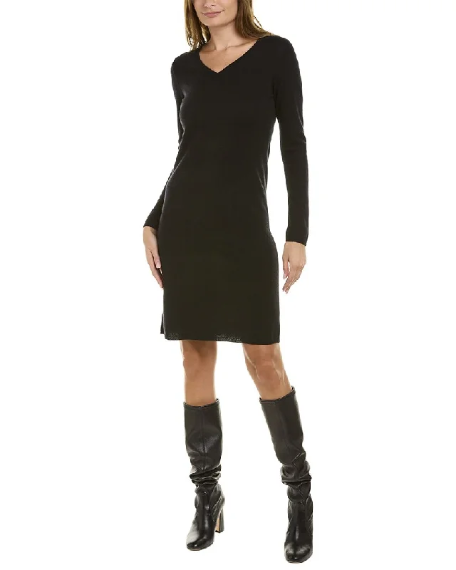 Season Sale sofiacashmere V-Neck Cashmere Sweaterdress