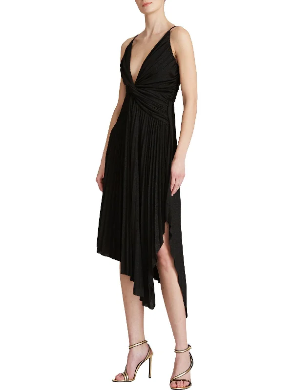 Innovate Your Wardrobe Womens Twist Front Pleated Evening Dress