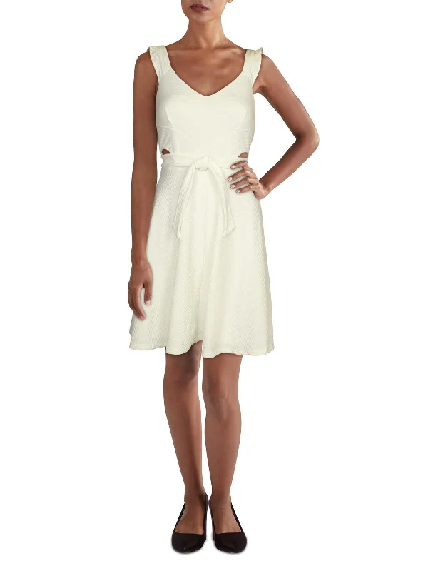 Step Ahead, Lead The Trend Womens V-Neck A-Line Fit & Flare Dress